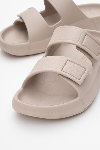 CCWAY AYAKKABI Women's Velcro Slippers Capicino