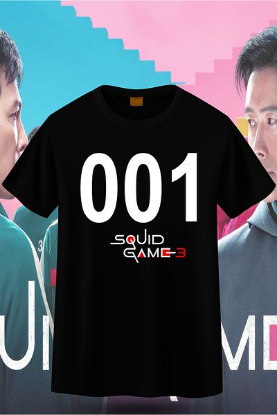 VİZYON İKRA Squid Game 3Rd. Season 001 Numbered Frontman Front & Back Printed Unisex T-Shirt/T-Shirt - All Age Groups