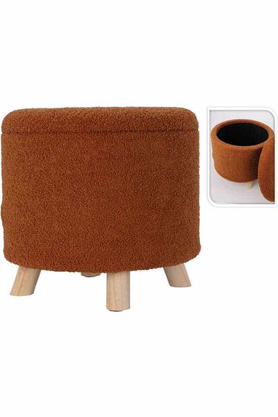 Excellent Stool with storage space TEDDY 40 cm brown