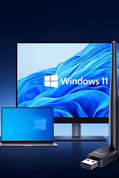 Yesido Usb Wifi Adaptörü Kablosuz Wifi internet Ağ Kartı Anten 1500 Mbps Dual Band 2.4ghz 5ghz Windows10 11