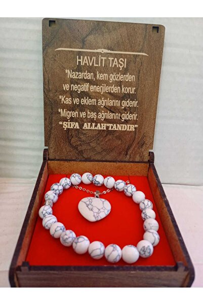 Umut Boxed Natural Stone Necklace Bracelet Set