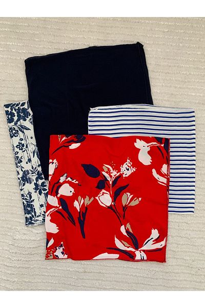 ÇELİKSİLVERTAKI Patterned Scarf Set of 4