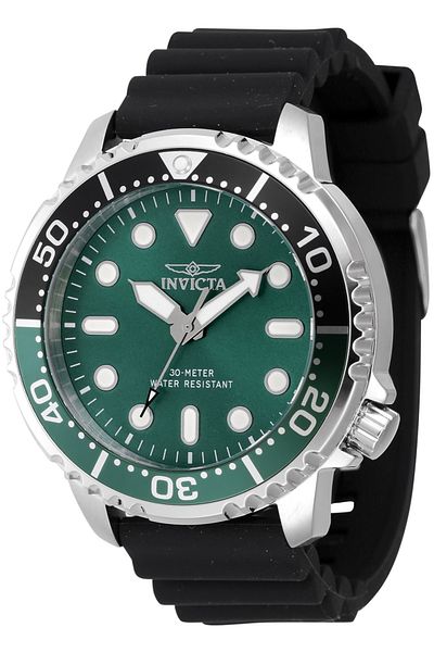 Invıcta Ρολόι Invicta για άνδρες 47223 Pro Diver σε ασημί απόχρωση με πράσινο καντράν
