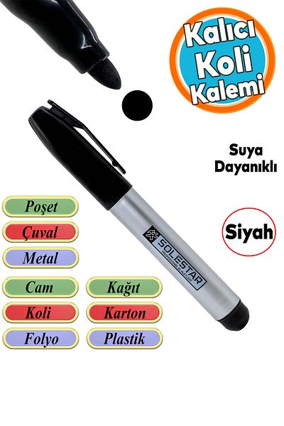 NZB Parcel Pen Waterproof Permanent Non-Bleed Marking Marking Black Pen Metal Glass Sack Foil