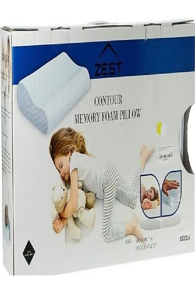 Generic Protective Orthopedic Contour Pillow – Memory Foam – White – 50x30x10 cm – Neck Support