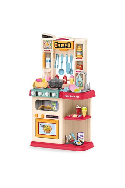OEM Little Chef kitchen with steamer and sink with running water 65 pieces