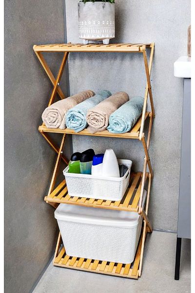 Alpina Folding bathroom shelf, 4 levels