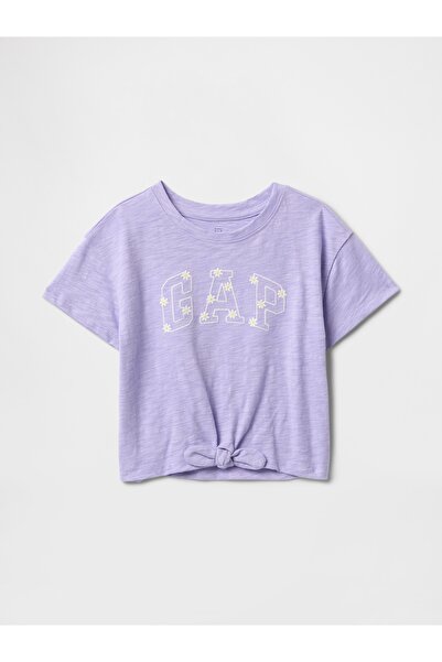 GAP Kız Bebek Lila Gap Logo T-Shirt