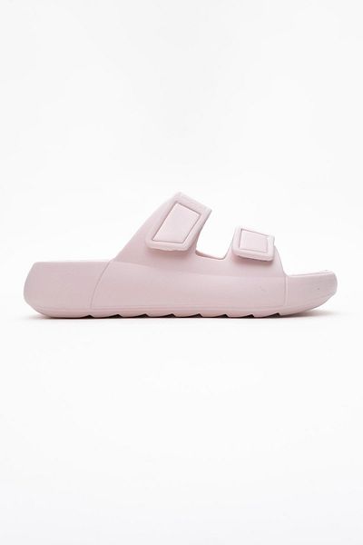CCWAY AYAKKABI Women's Velcro Slippers Powder