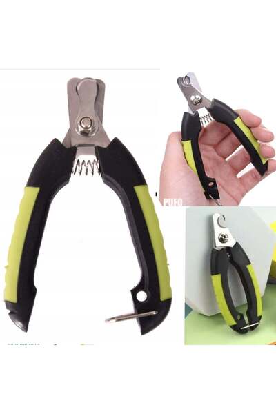 PUFO Pet nail clippers for cats and dogs, 16 cm, black/yellow