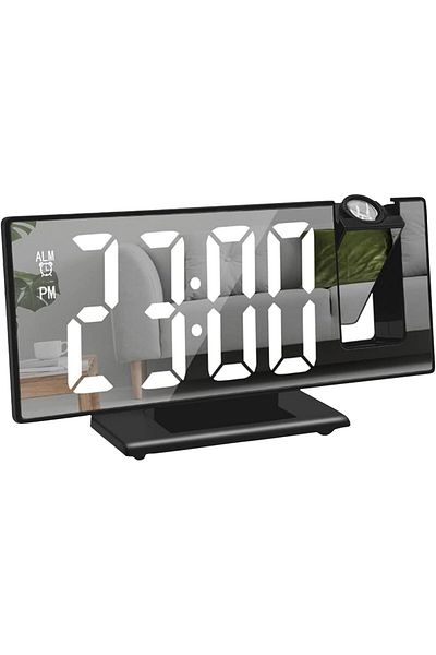 Generic Projection Digital Alarm Clock | Multipurpose Projection Clock with 8-Inch LED Screen | Silent Clock