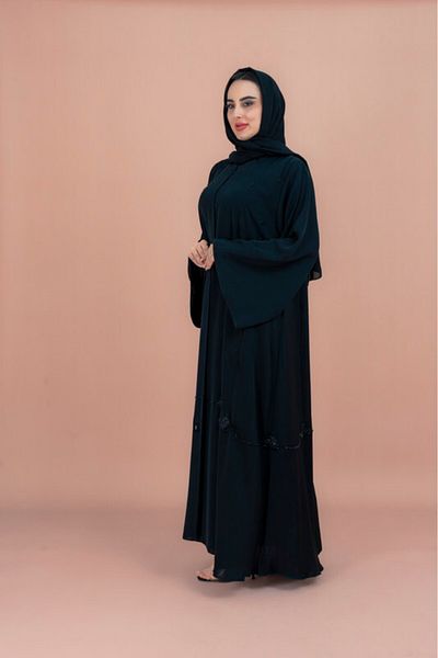 IKKXA Classic Abaya with Fine Handwork