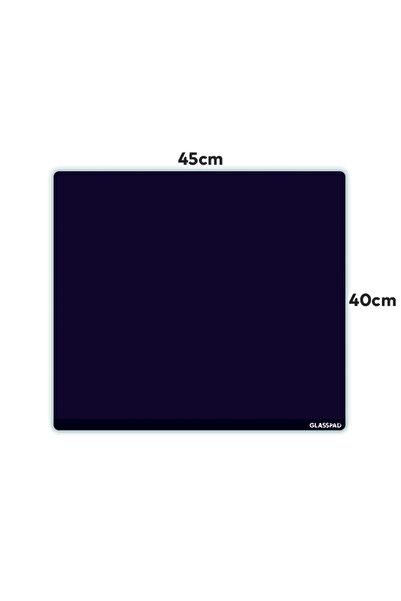 GlassPad Cam Mouse Pad - Gece Mavisi - Premium Temperli Cam - 45x40 Cm [M]