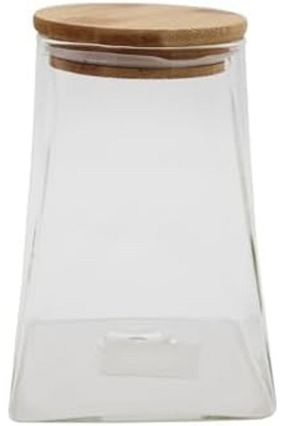 Ideal Pack 750 ml Rectangular Glass Jar with Wooden Lid