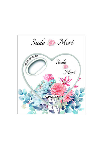 Ege ajans 10 adet (kartlı ve jelatinli) nişan, nikah, söz hediyelik kalp açac...