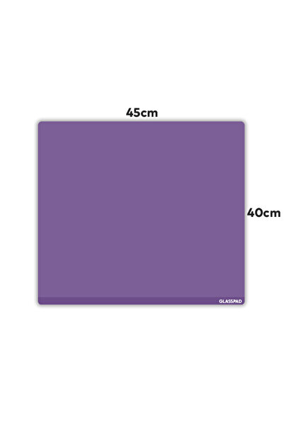 GlassPad Cam Mouse Pad - Lila - Premium Temperli Cam - 45x40 Cm [M]