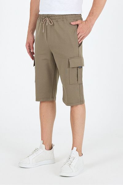 Rodi Comfortable Fit Summer Men's Cargo Pocket Capri Pocket Shorts Suitable for Daily and Sports Use 3330