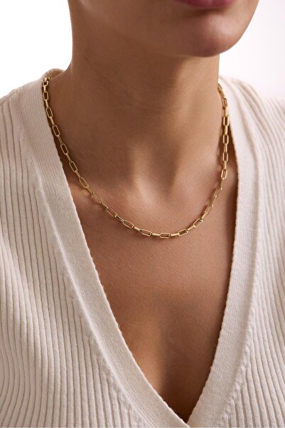 Tufanlar Kuyumculuk 14 Ayar Kare Forse Altın Zincir Kolye