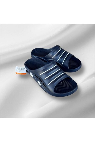 AkınalBella Akinalbella Men's Navy Blue Light Sole Pool Beach Daily Slippers