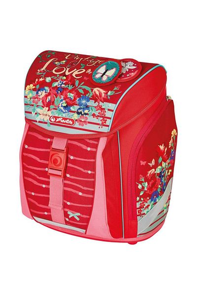 Herlitz Herlitz FiloLight unequipped schoolbag, Vintage Love motif, size 38 x 32 x 22 cm
