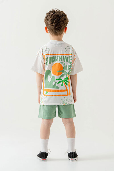 Beniizle Printed Boy's Summer Set
