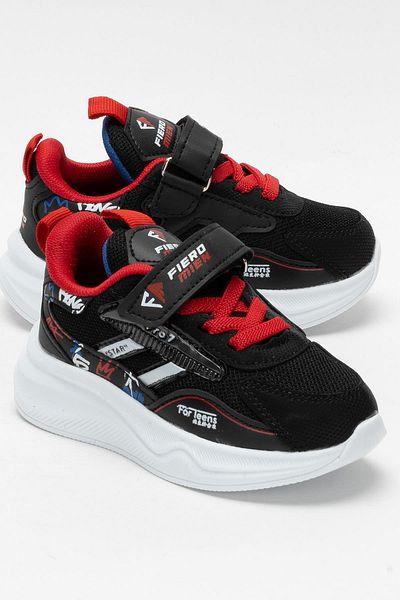 Liger Children's Velcro Smart Lacing Sports Shoes Black - Red