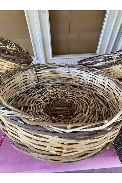 GÜVEN Egg Basket Grocery Shelf Wicker Basket Large Size