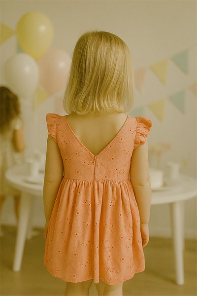 Motebarn Wear Rochie roz cu dantelă pentru fetiță Roz