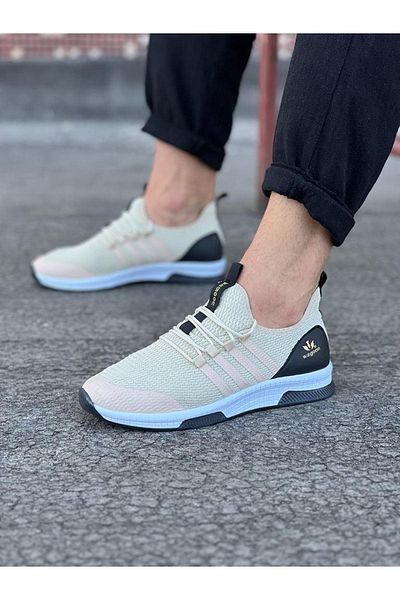 Celira Hs103 Beige Knitwear Men's Sports Shoes
