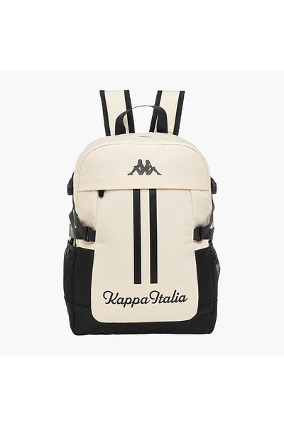 Kappa Kappa Logo Print Backpack with Adjustable Straps and Zip Closure