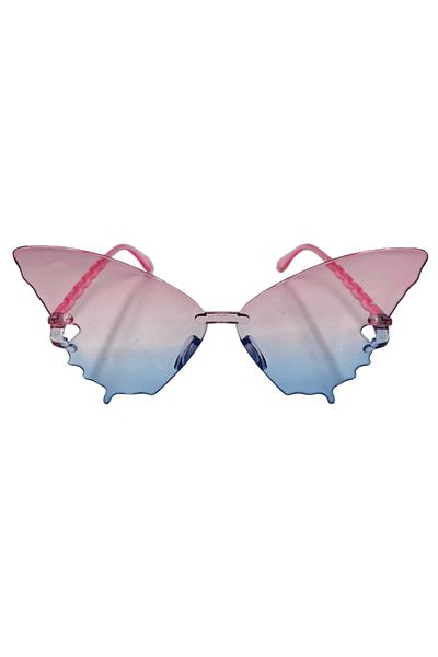 kidspartim Party Glasses Mica Butterfly Model Pink