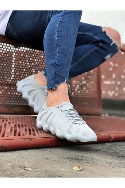 Celira Hs300 Gray Knitwear Wrap Sole Casual Men's Shoes