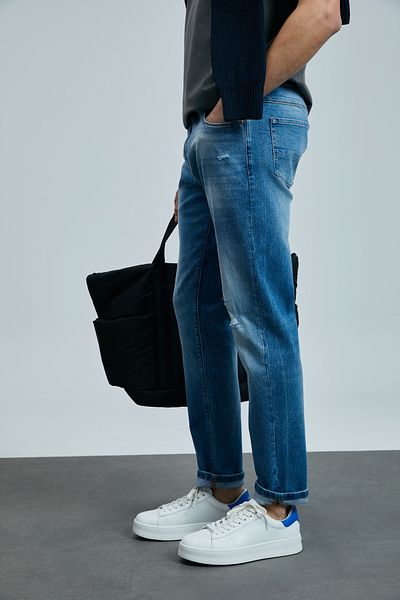 Lufian Franz Smart Jean Men's Trousers Slim Fit Blue