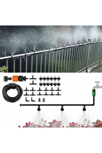FİAPFO 20m Automatic Garden Irrigation Kit – Efficient Watering, Adjustable Nozzles, Quick Installation