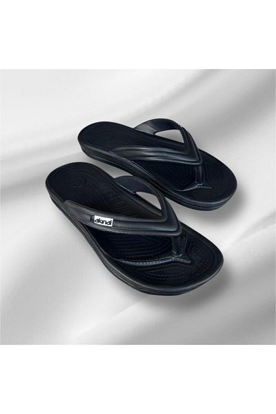 AkınalBella Men's Black Soft Soft Sole Flip Flops