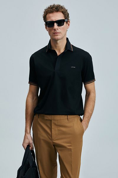Lufian North Smart Men's Polo T-Shirt Black
