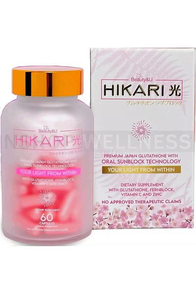 Hikari Beauty&U Premium Glutathione with Sunblock (60 capsules)
