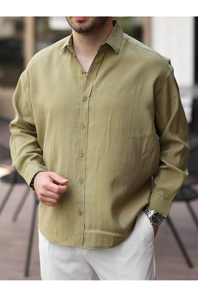 BASEL.CO Πουκάμισο Oversize Oval Cut Modal