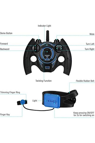 rexa Pepisky Remote Control Car, 4WD 2.4GHz Rc Stunt Car, Watch Gesture Sensor Car, Double Sided Rotating
