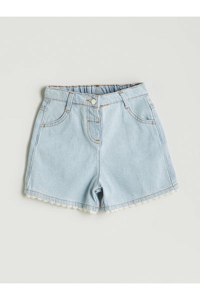 LC Waikiki Pantaloni scurți de bază pentru fete cu aspect denim