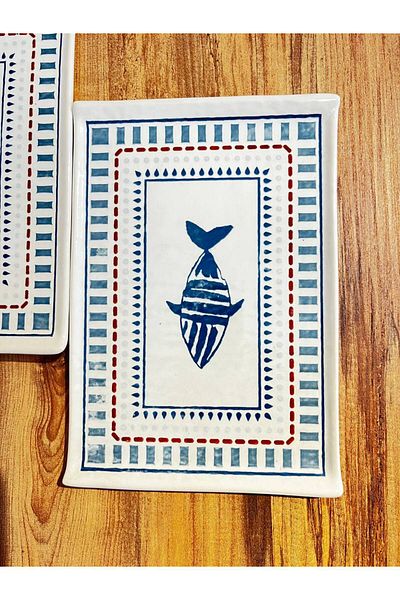 ColorCraft Ceramic Presentation Plate Blue Dreams