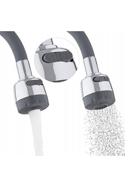 Generic صنبور حوض المطبخ المصنوع من الفولاذ المقاوم للصدأ 304 مع أنبوب مرن ووظيفة مزدوجة - فوهة دوارة 360 درجة.