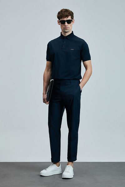 Lufian Ανδρικό μπλουζάκι πόλο Luna Smart Navy Blue
