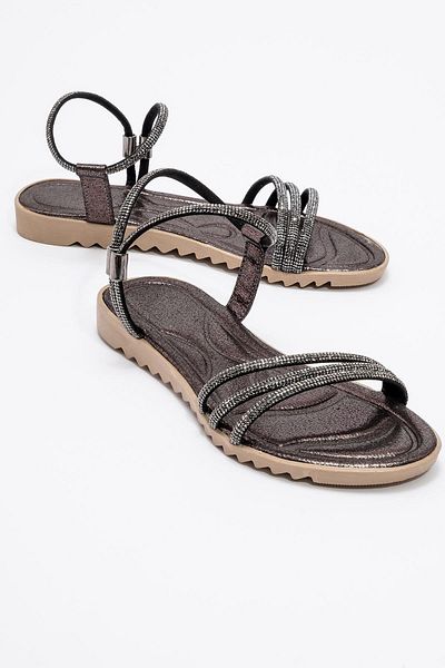 CCWAY AYAKKABI Women's Stone Sandals Platinum