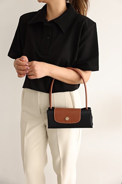 BAGGO KATLANABİLİR DERİ SAPLI BÜYÜK KOL OMUZ VE EL ÇANTASI