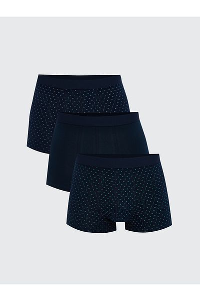 LC Waikiki Standard Fit Cotton Flexible Ανδρικό Boxer 3 τεμαχίων