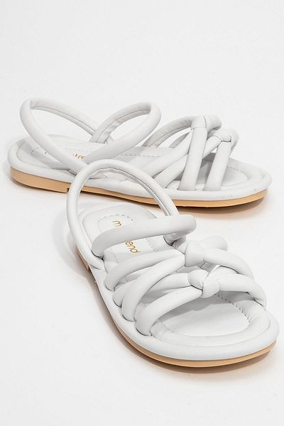 CCWAY AYAKKABI Single Strap Knuckle Women's Sandals White
