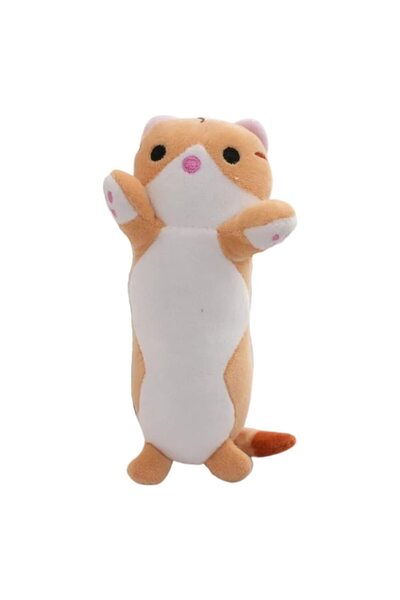 OEM Plush Toy, Cat, Keychain Type, Beige/White, 16 cm