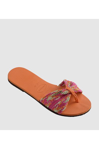 Havaianas صندل نسائي شبكي من HAV. YOU ST TROPEZ باللون الوردي
