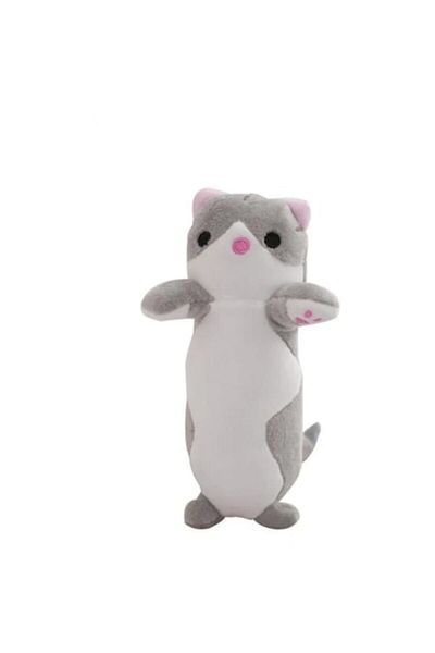 OEM Plush Toy, Cat, Keychain Type, Gray/White, 16 cm